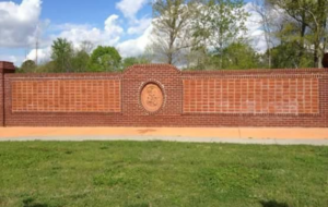 The brick wall in Rome GA for memorializing children that have passed.